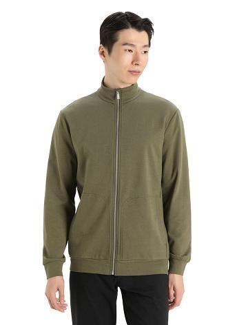 Icebreaker Merino Central II Long Sleeve Zip Miesten Huppari Oliivinvihreä | FI 1280PJJQ